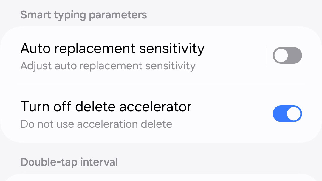 samsung keys cafe turn off delete accelerator