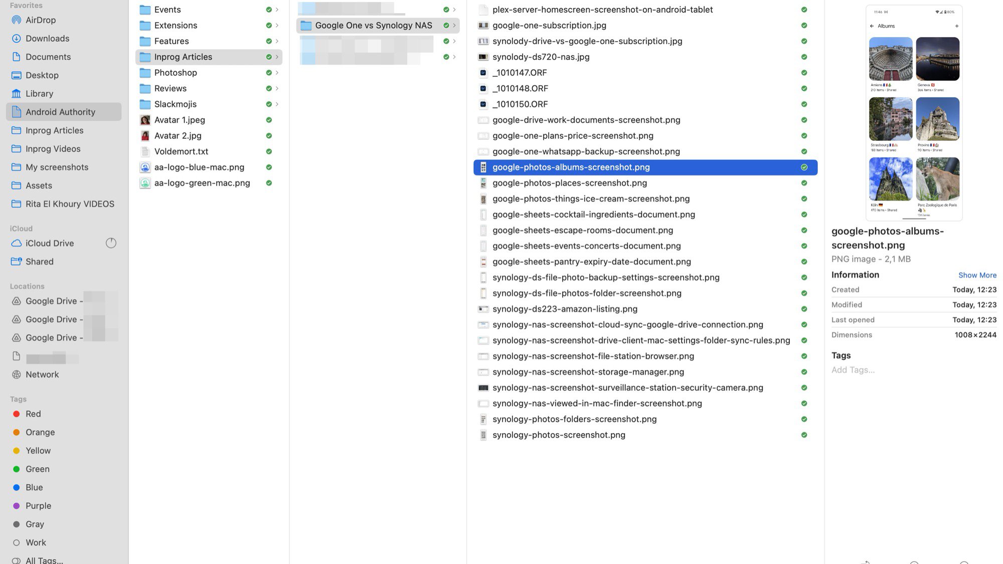 Synology NAS work folder synced locally to a Mac