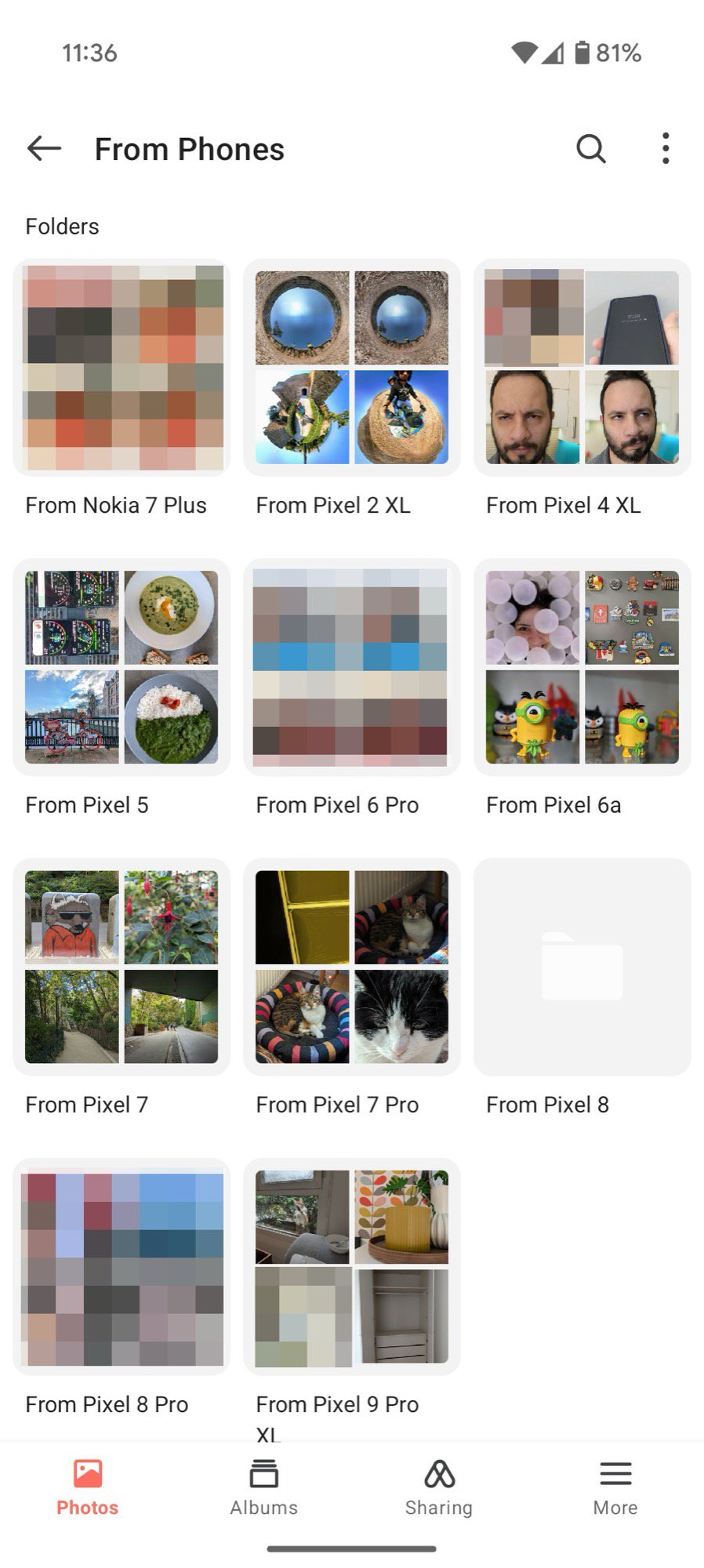 synology photos folders screenshot