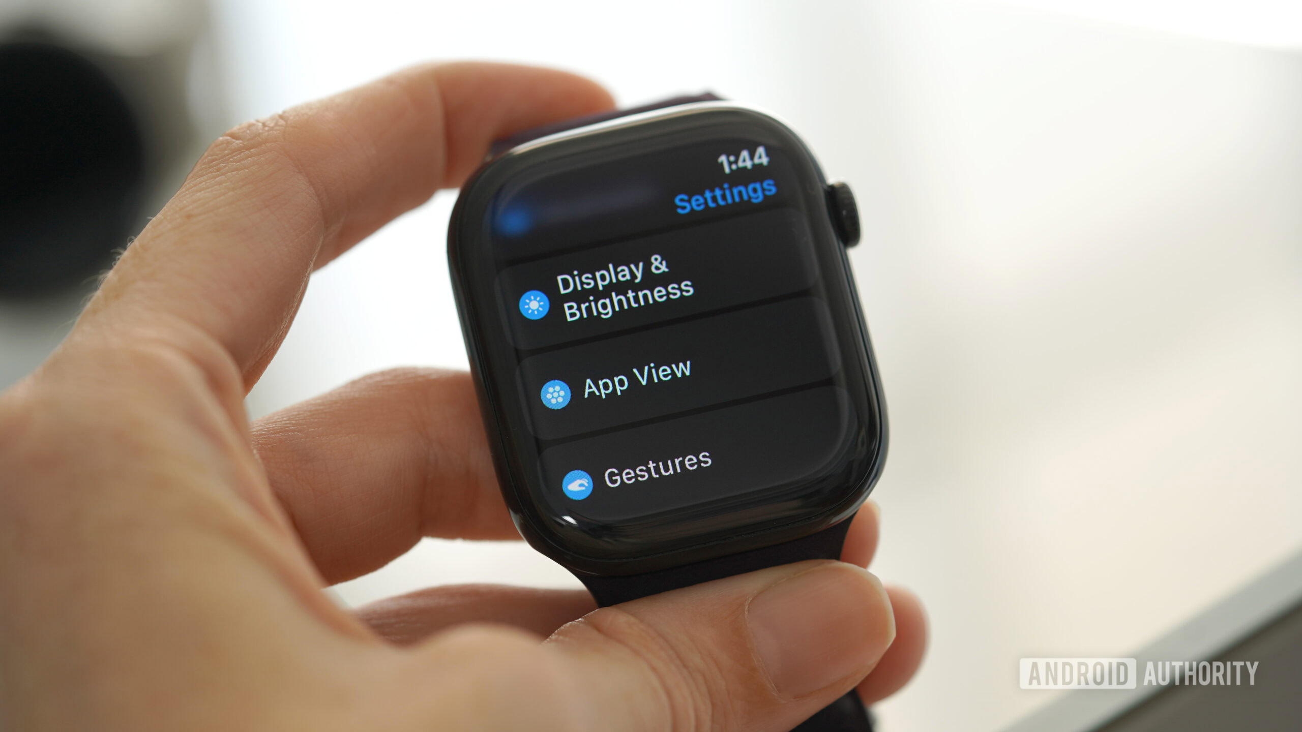 An Apple Watch Series 10 user explores the settings menu.