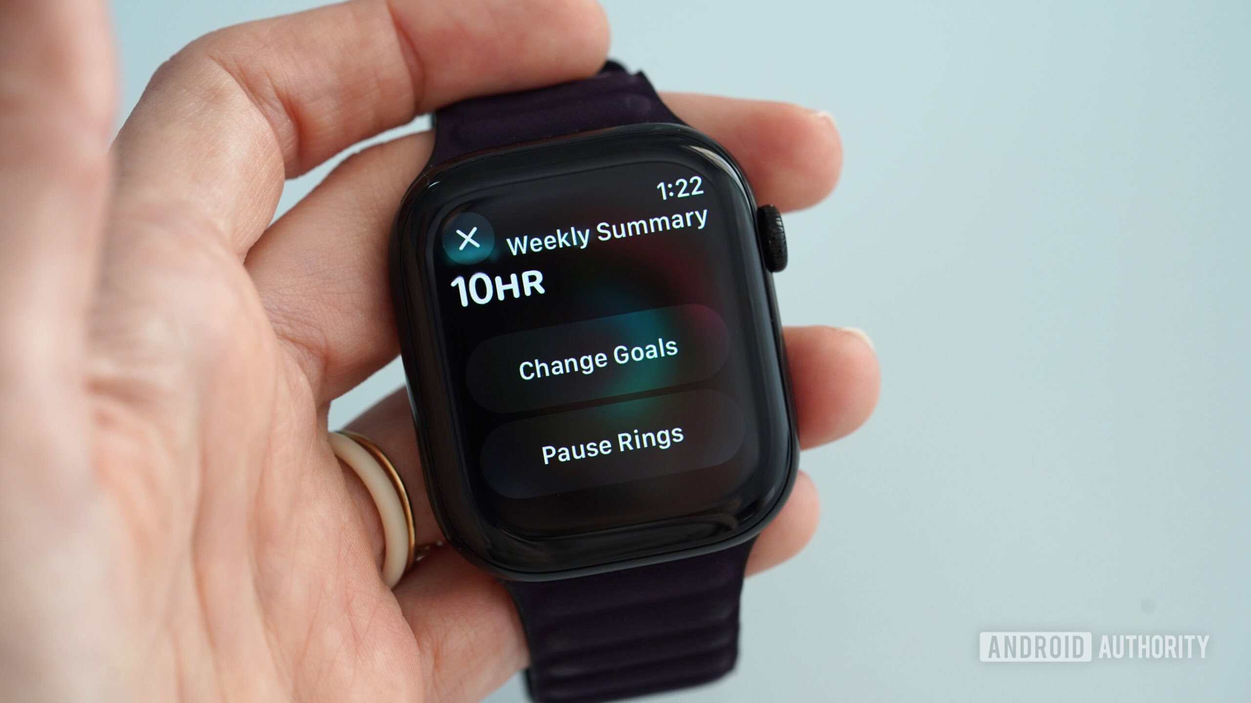 A user customizes their activity goals on the Apple Watch Series 10.