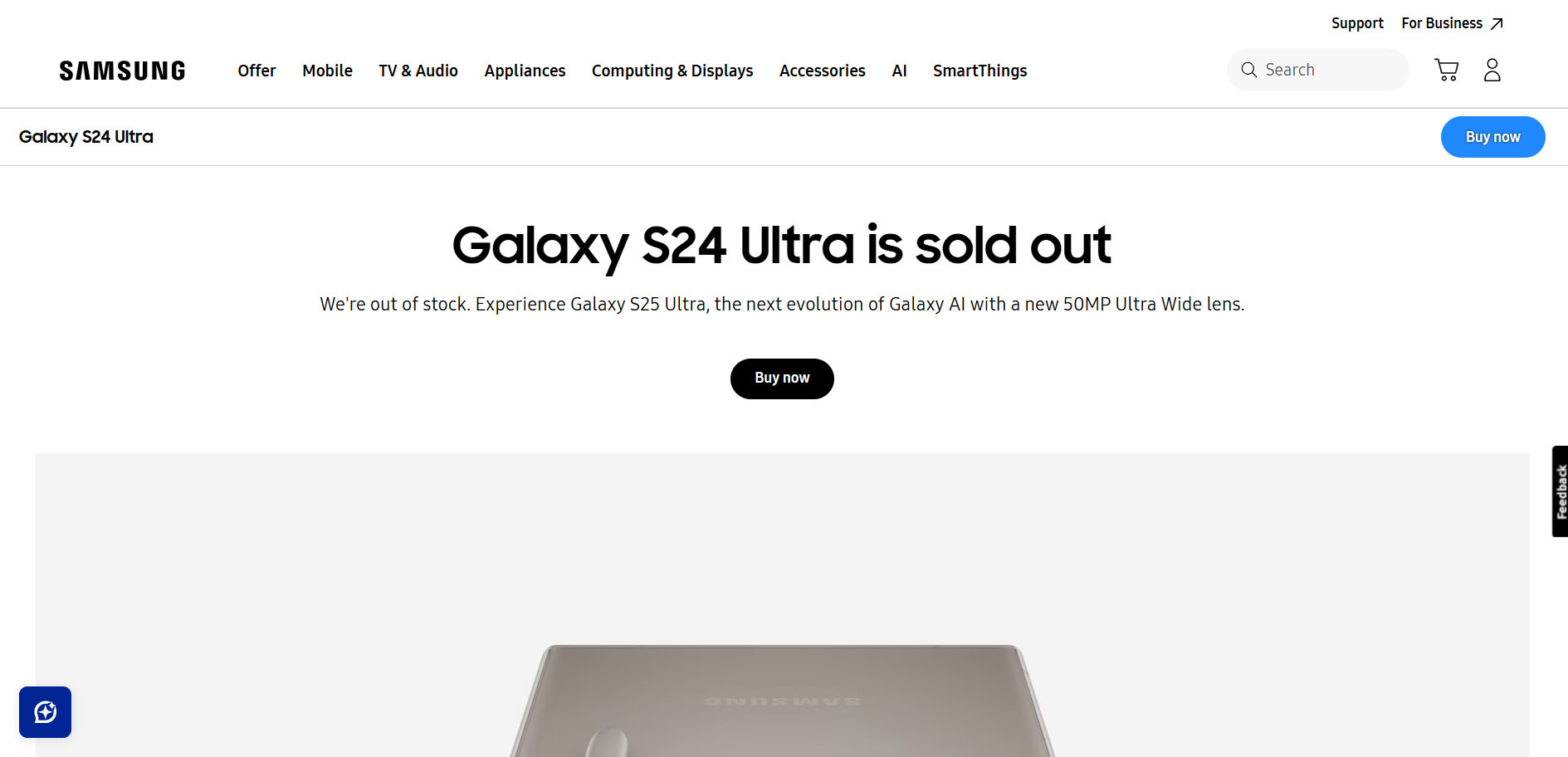 Galaxy S24 Ultra sold out