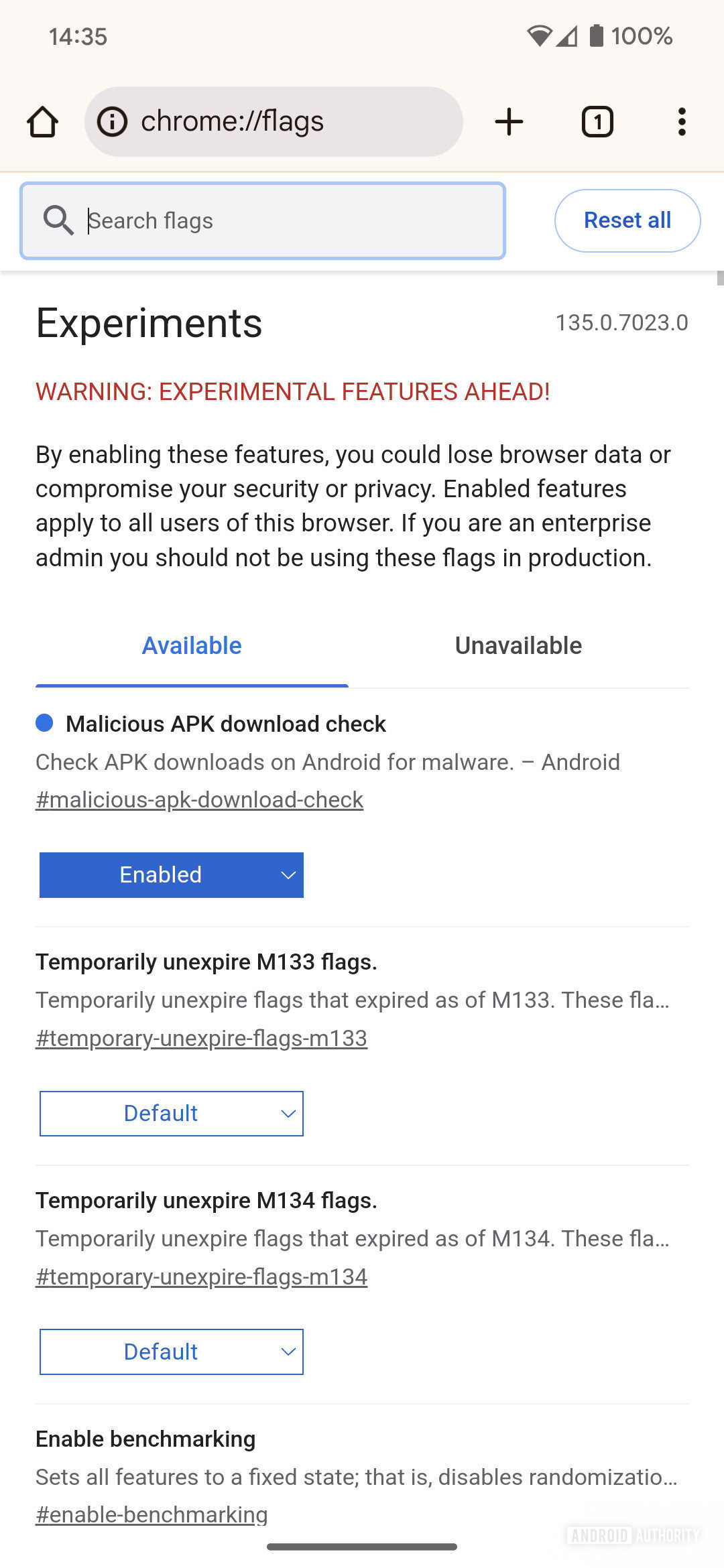 Google Chrome Android Malicious Apk Pemeriksaan