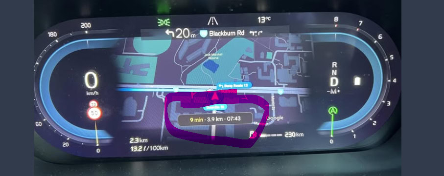 Google Maps Android Automotive dengan ETA