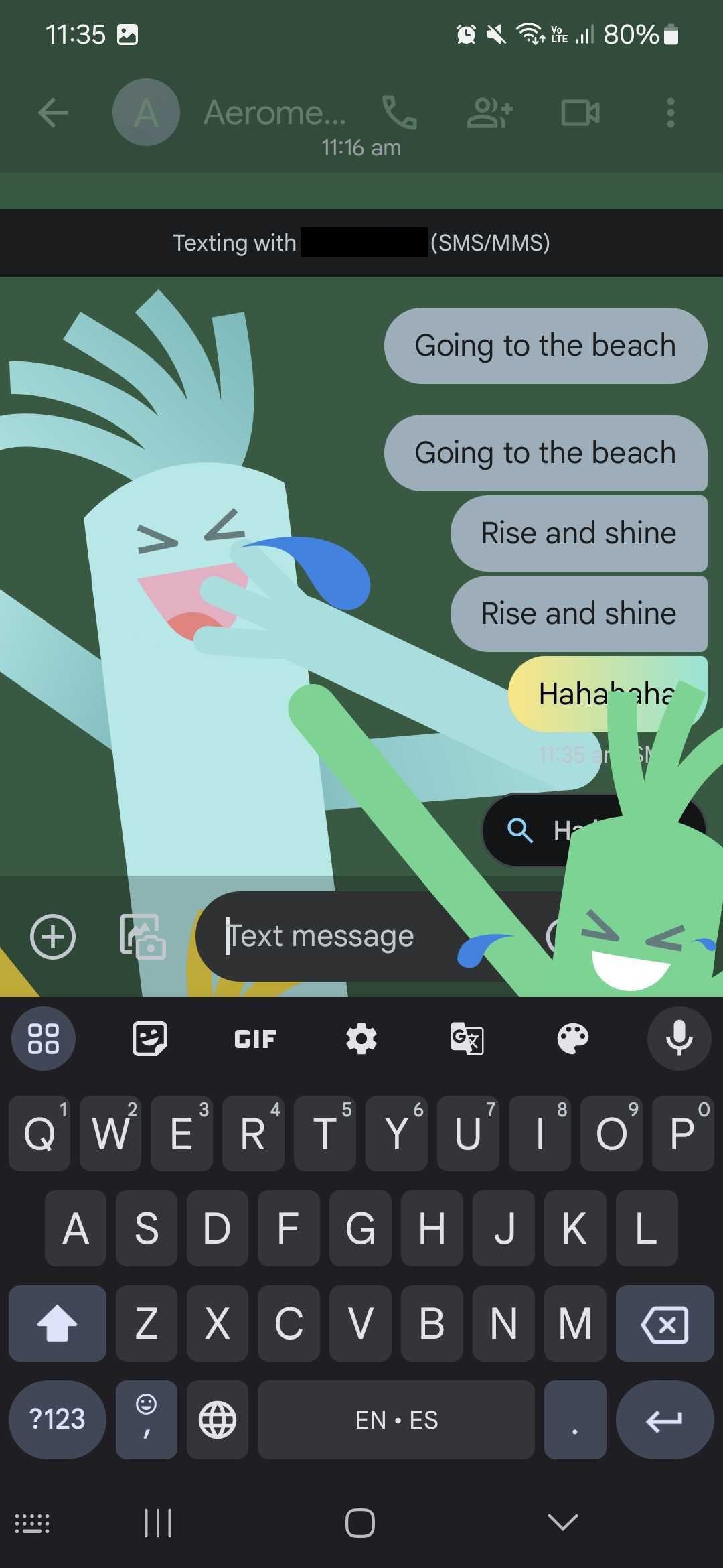 Google Messages Screen Effects Hahahaha