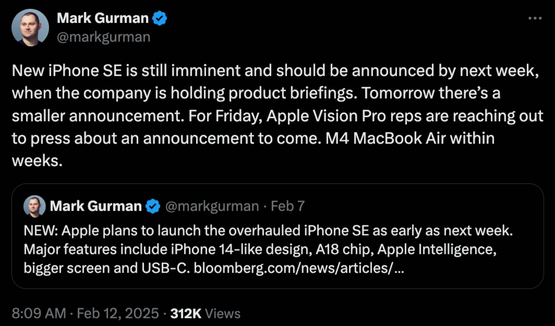 Mark Gurman iPhone SE 4 시작 지연