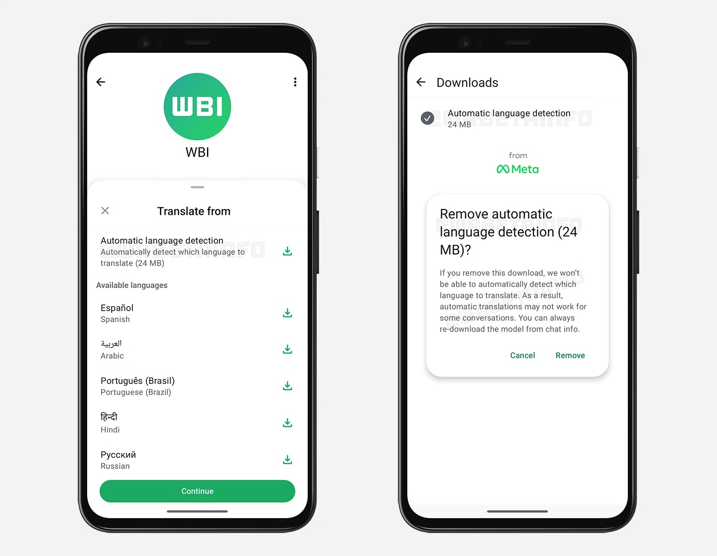 WABetaInfo WhatsApp auto translate tool language detection