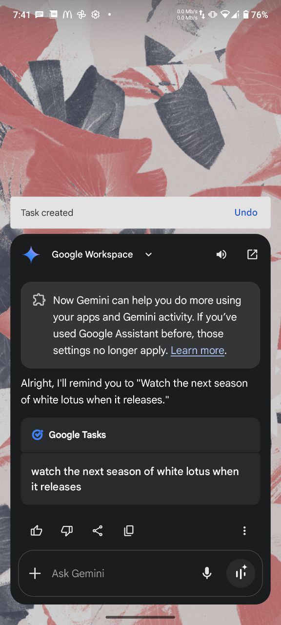 gemini reminder fail