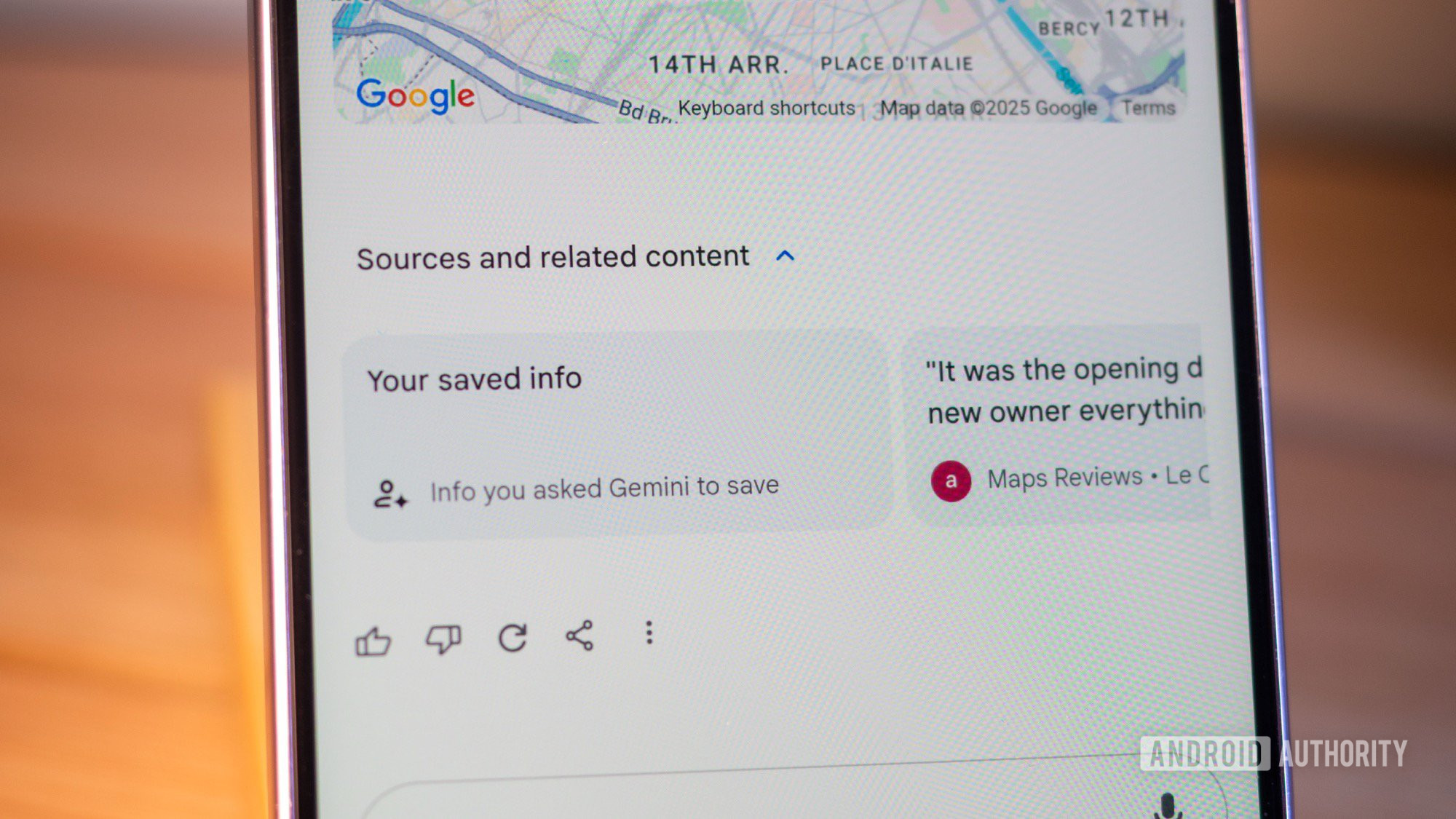 Sumber Google Gemini Terkait konten yang disimpan info