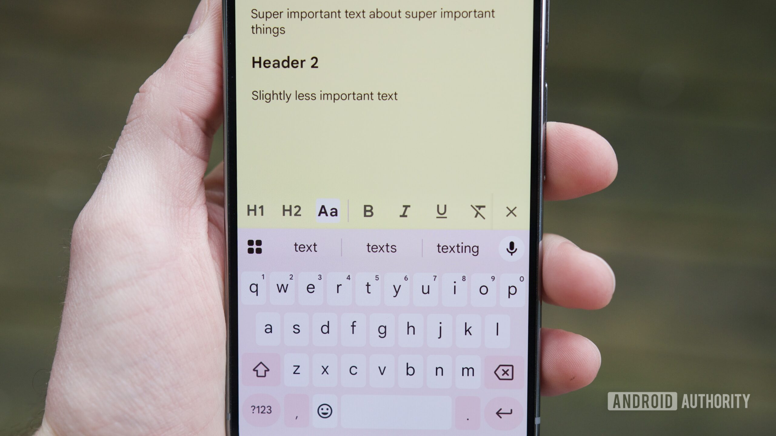 google keep text formatting 2