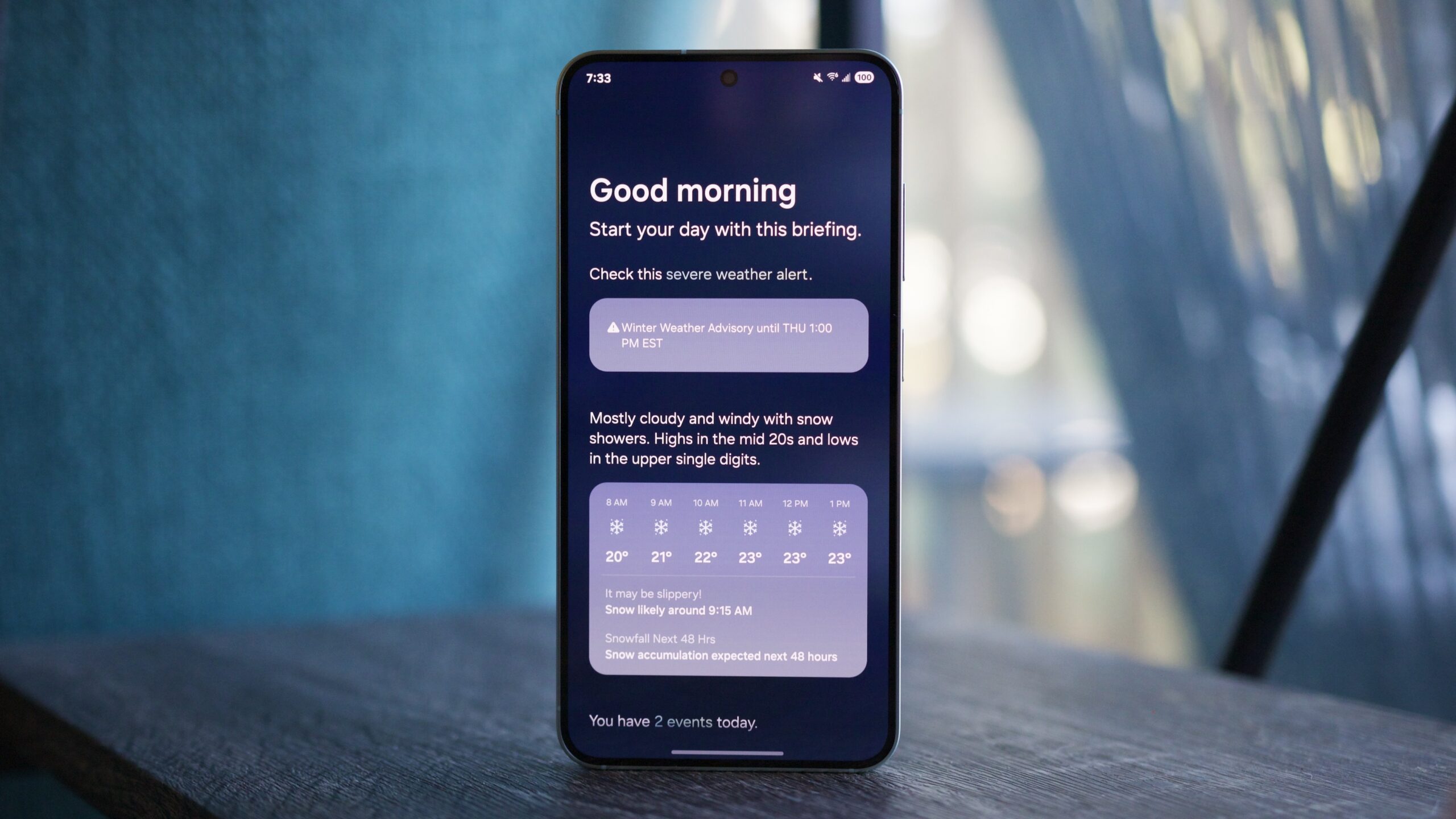 samsung now brief weather cards