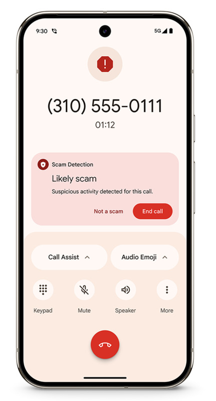 Pixel 9 Pro Scam Detection Phone by Google
