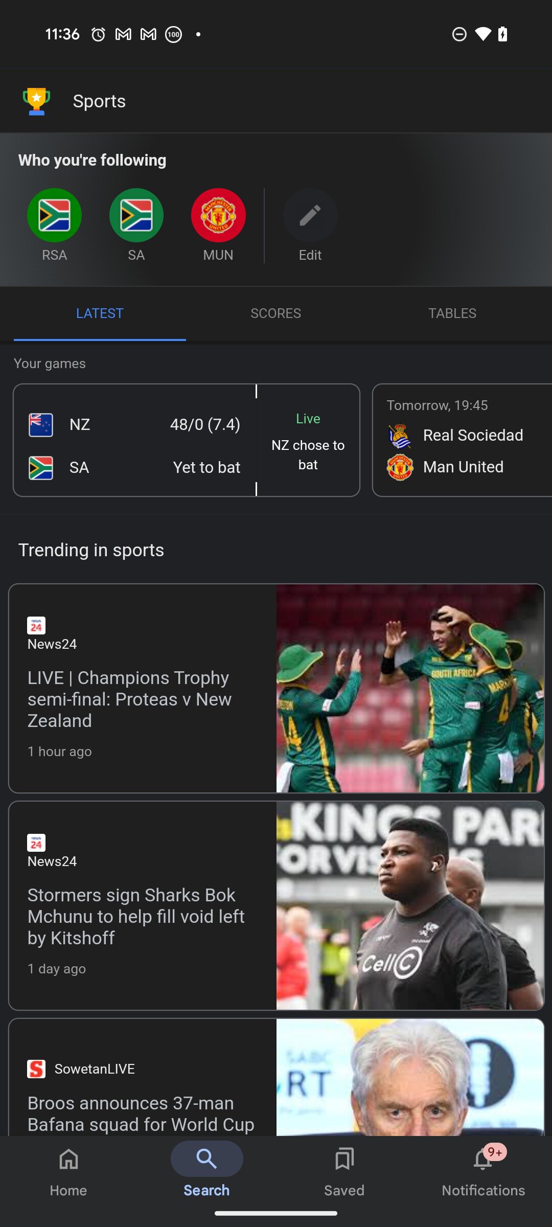 Google Discover Sports Finance Interests 2